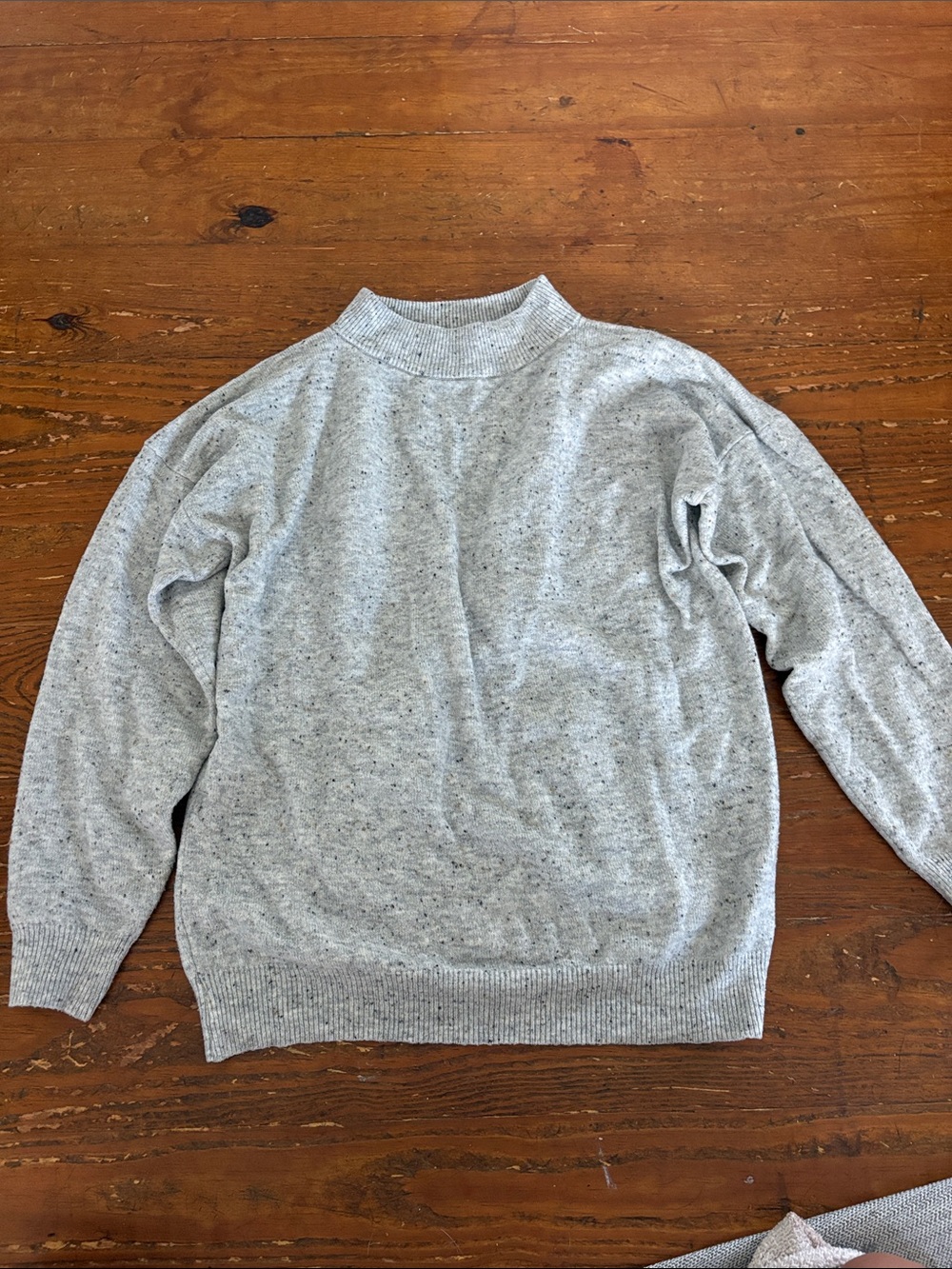 a new day Women's Heather Gray Mock Neck Sweater